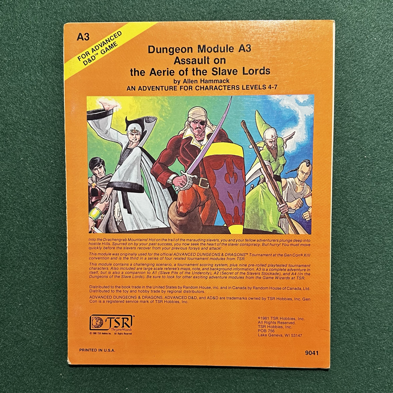 Vintage Dungeons & Dragons Adventure: AD&D - Assault on the Aerie of the Slave Lords