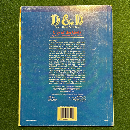 Vintage Dungeons & Dragons Adventure: AD&D - City of the Gods