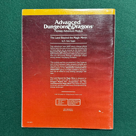 Vintage Dungeons & Dragons Adventure: AD&D - The Land Beyond the Magic Mirror
