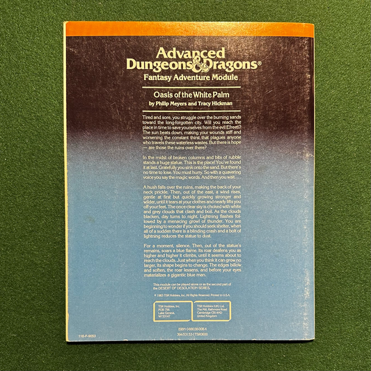 Vintage Dungeons & Dragons Adventure: AD&D - Oasis of the White Palm