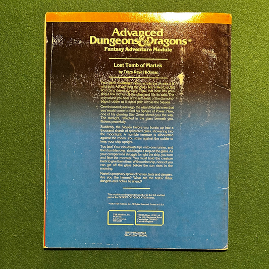 Vintage Dungeons & Dragons Adventure: AD&D - Lost Tomb of Martek