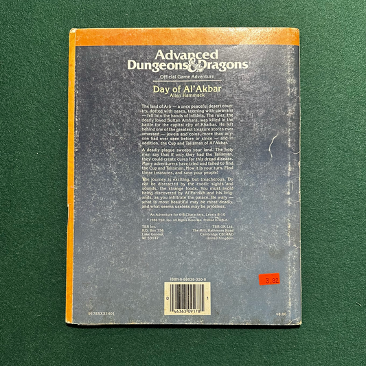 Vintage Dungeons & Dragons Adventure: AD&D - Day of Al'Akbar