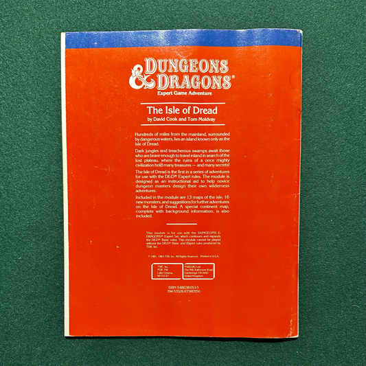 Vintage Dungeons & Dragons Adventure: D&D Expert - The Isle of Dread