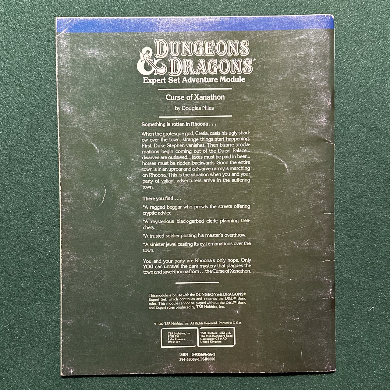 Vintage Dungeons & Dragons Adventure: D&D Expert - Curse of Xanathon
