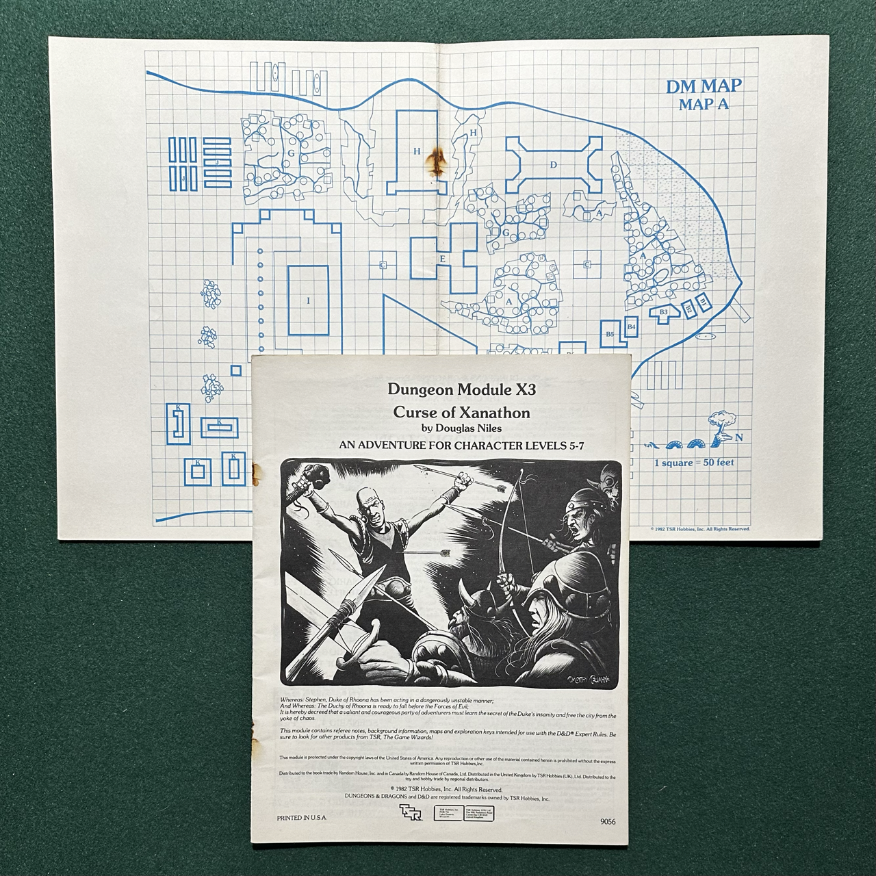 Vintage Dungeons & Dragons Adventure: D&D Expert - Curse of Xanathon