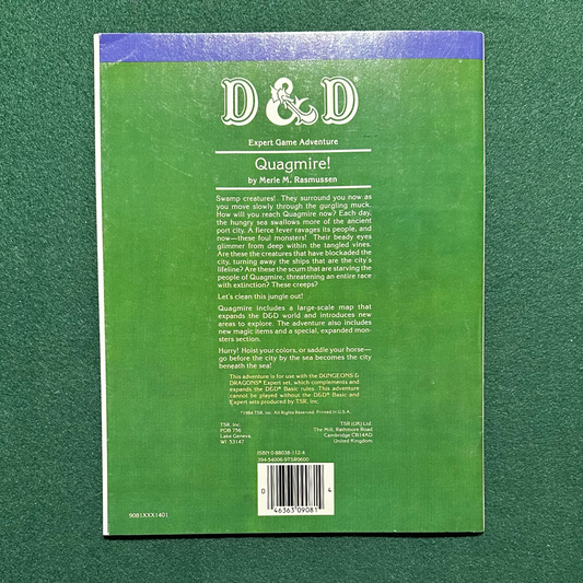 Vintage Dungeons & Dragons Adventure: D&D Expert - Quagmire!