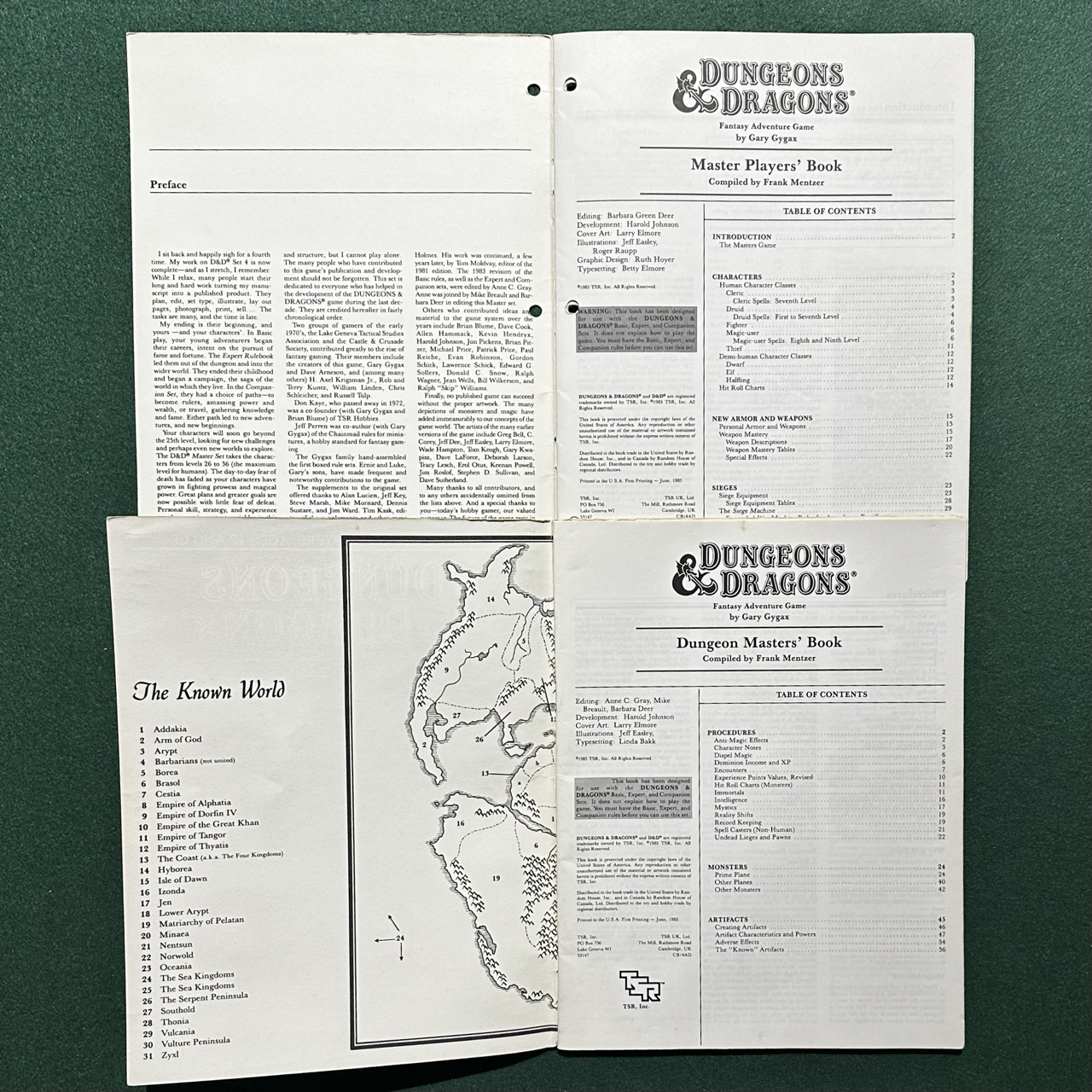 Vintage Dungeons & Dragons Accessory: D&D Master Players' Book and Master DM's Book FIRST PRINTINGS
