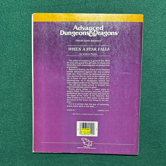 Vintage Dungeons & Dragons Adventure: AD&D When a Star Falls