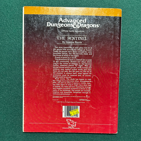 Vintage Dungeons & Dragons Adventure: AD&D The Sentinel