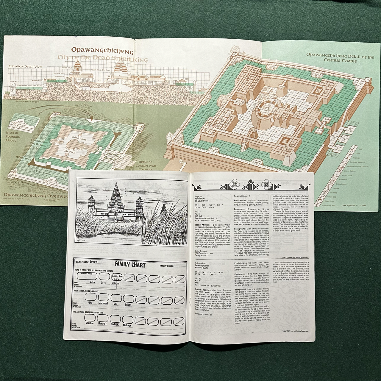 Vintage Dungeons & Dragons Adventure: AD&D Oriental Adventures - Ochimo The Spirit Warrior