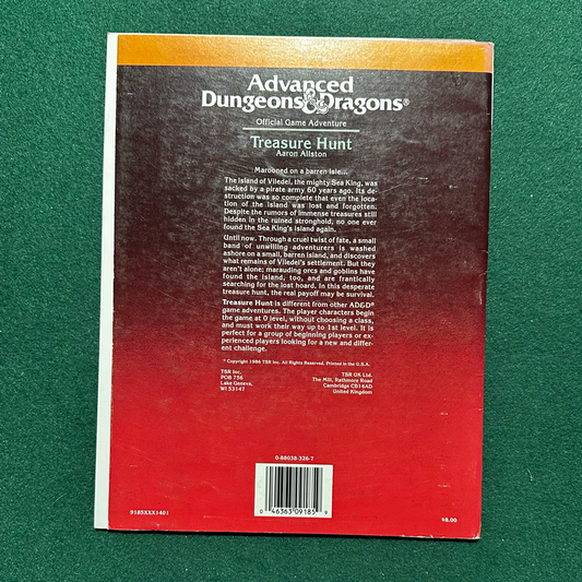 Vintage Dungeons & Dragons Adventure: AD&D - Treasure Hunt
