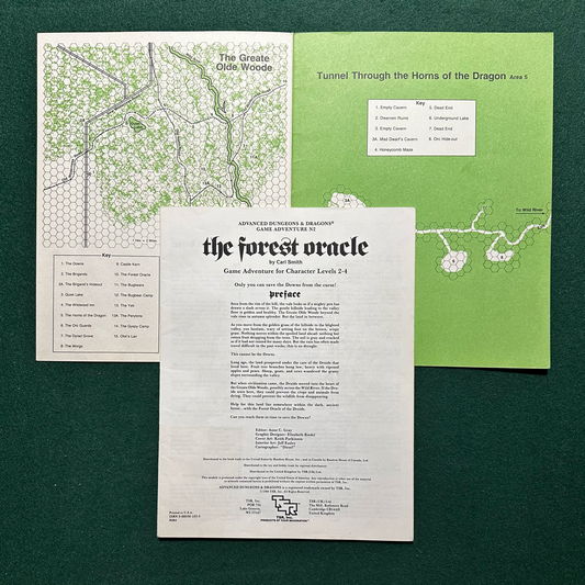 Vintage Dungeons & Dragons Adventure: AD&D - The Forest Oracle