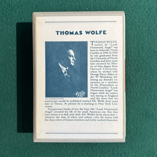 Vintage Fiction Hardback: Thomas Wolfe - Look Homeward, Angel FIRST EDITION FACSIMILE
