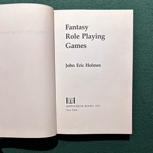 Vintage Fantasy Hardback: J Eric Holmes MD - Fantasy Role Playing Games