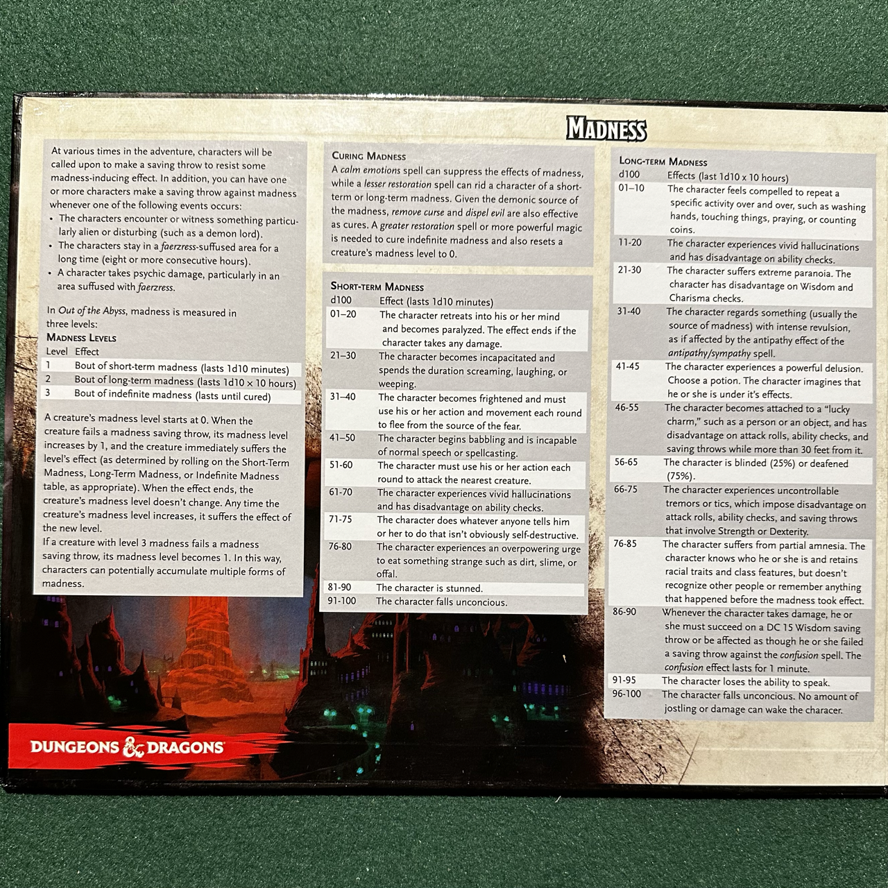 Dungeons & Dragons Hardback: Out of the Abyss with DM Screen