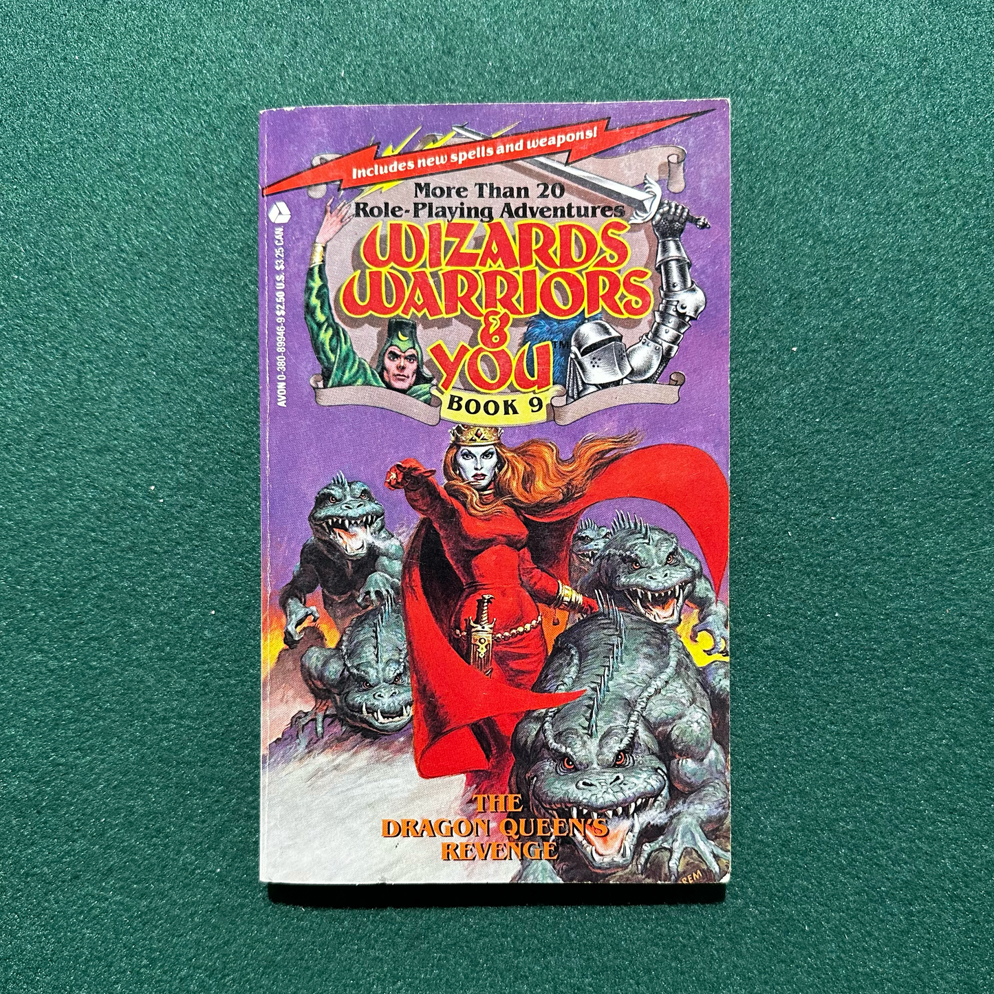 Vintage Fantasy Paperback: Eric Affabee - Wizards Warriors & You: The Dragon Queen's Revenge FIRST PRINTING