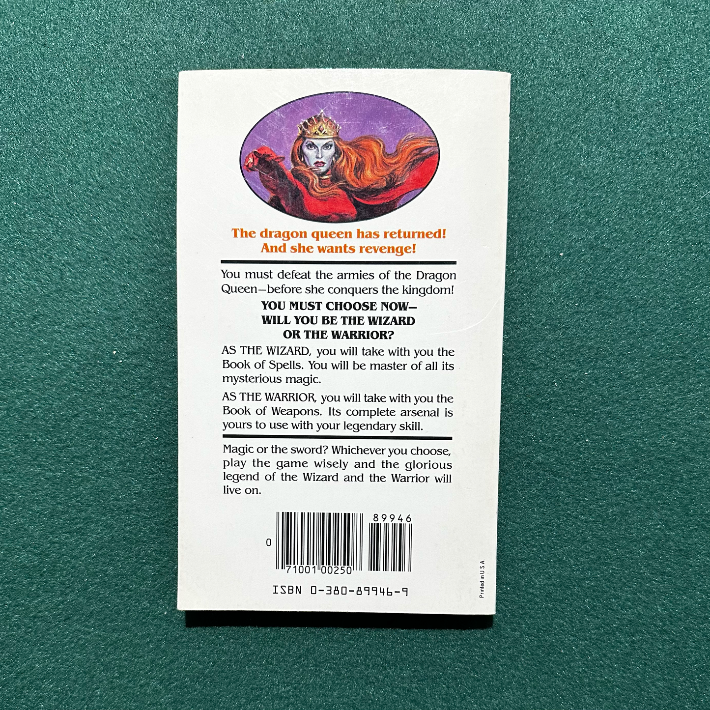 Vintage Fantasy Paperback: Eric Affabee - Wizards Warriors & You: The Dragon Queen's Revenge FIRST PRINTING