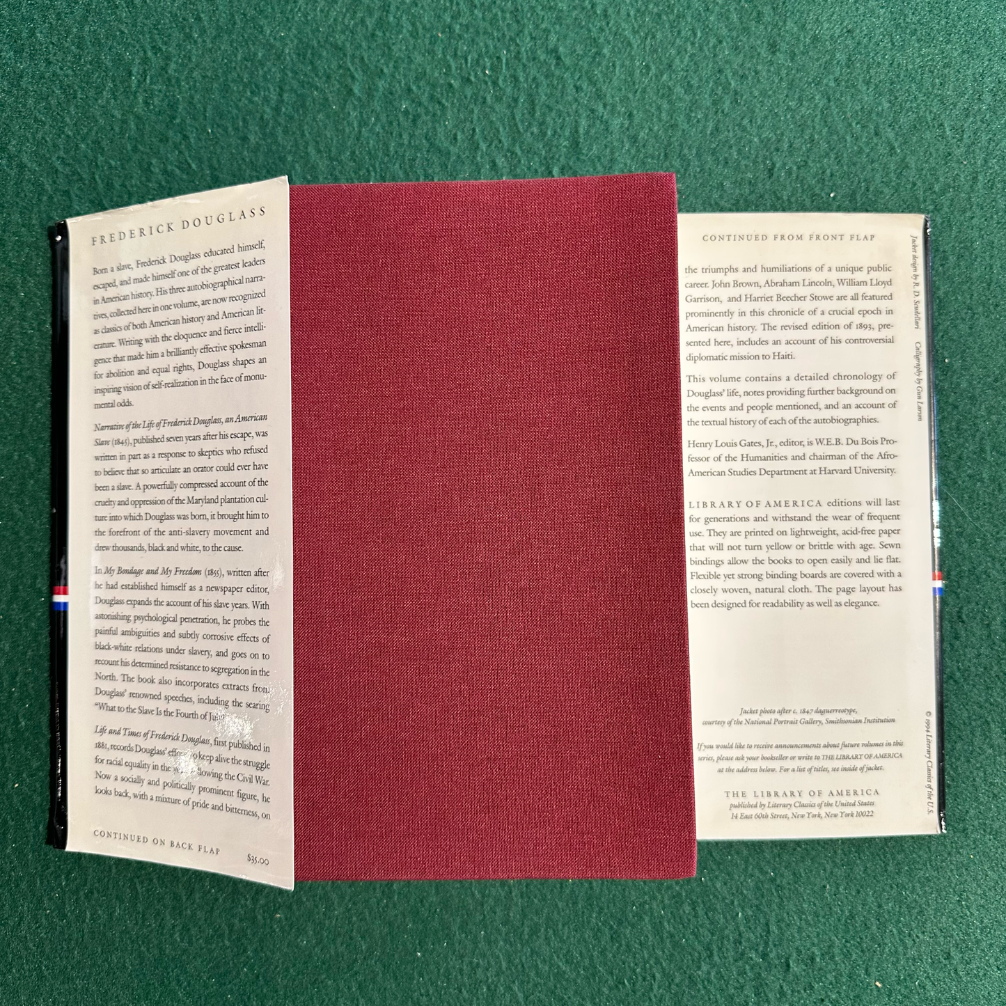 Vintage Fiction Hardback: Frederick Douglas - Autobiographies: Narrative of the Life, My Bondage and My Freedom, Life and Times FIRST PRINTING