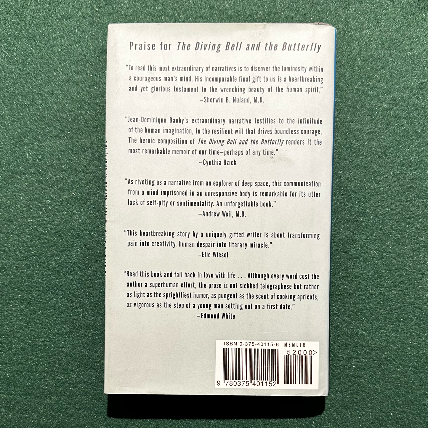 Vintage Fiction Hardback: Jean-Dominique Bauby - The Diving Bell and the Butterfly FIRST PRINTING