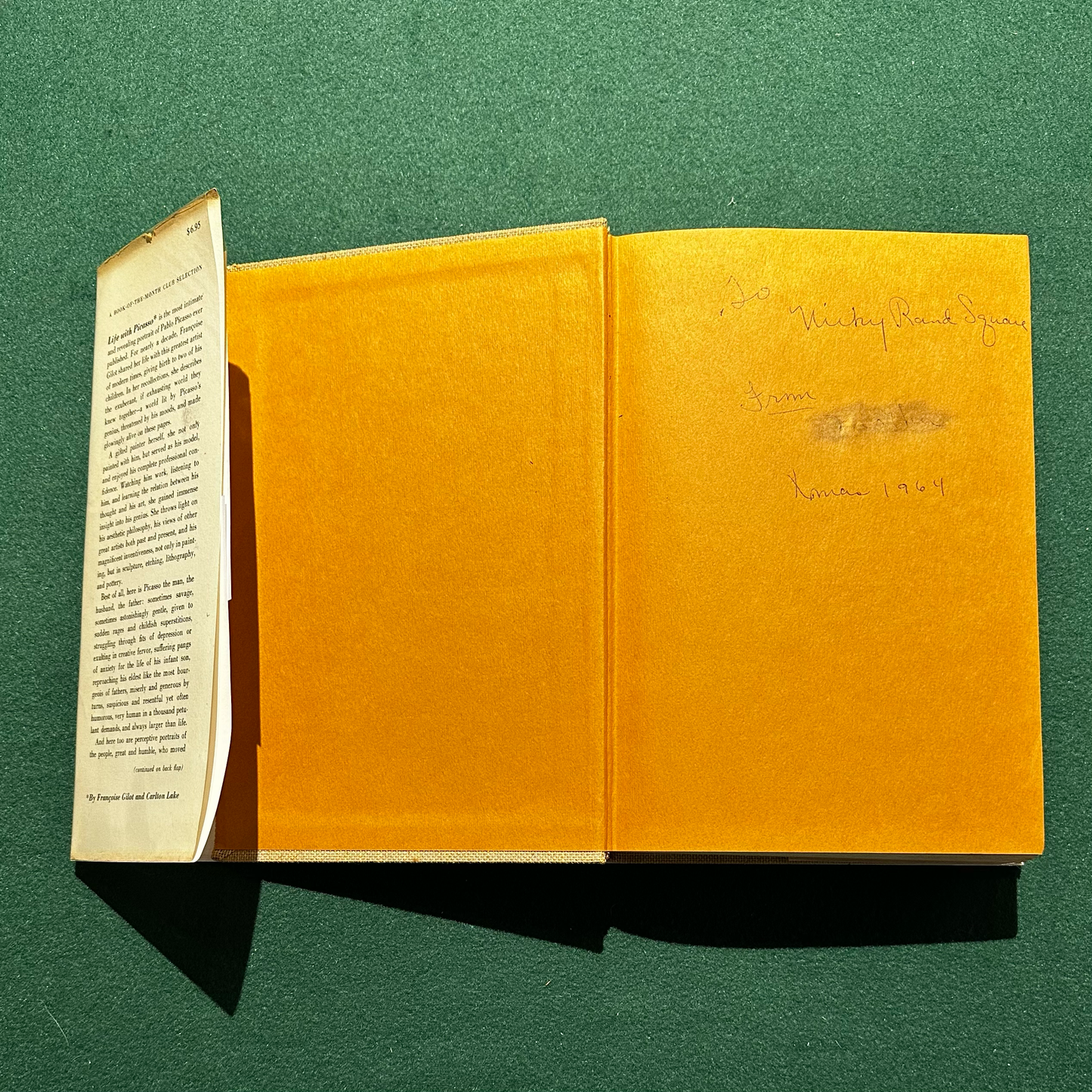 Vintage Non-Fiction Hardback: Francoise Gilot and Carlton Lake - Life with Picasso FIRST EDITION
