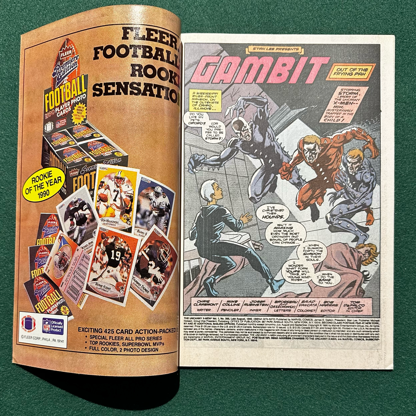 Vintage Comic Book: The Uncanny X-Men #266 FIRST APPEARANCE OF GAMBIT