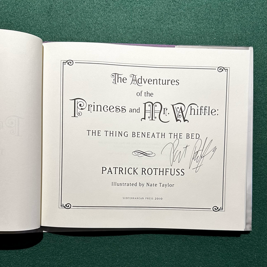 Fantasy Hardback: Patrick Rothfuss - The Adventures of the Princess and Mr Whiffle SIGNED THIRD PRINTING