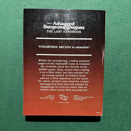 Vintage Dungeons and Dragons Handbook: Gary Gygax et al - The Lost Handbook