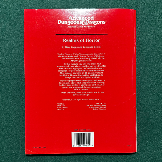 Vintage Dungeons & Dragons Adventure: AD&D Realms of Horror COMPLETE