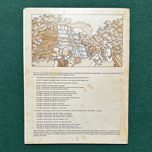 Vintage Dungeons & Dragons Adventure: AD&D The Hidden Shrine of Tamoachan COMPLETE