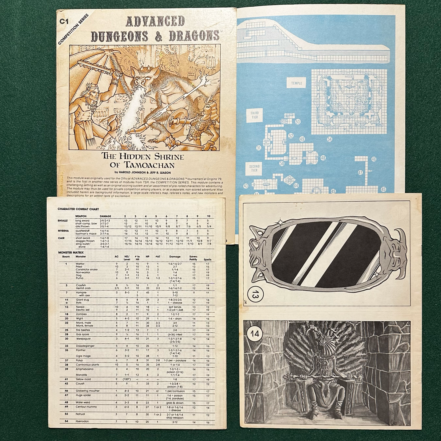 Vintage Dungeons & Dragons Adventure: AD&D The Hidden Shrine of Tamoachan COMPLETE