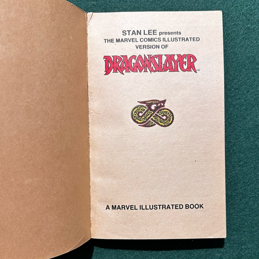 Vintage Fantasy Paperback: Dragonslayer, A Marvel Illustrated Book FIRST PRINTING