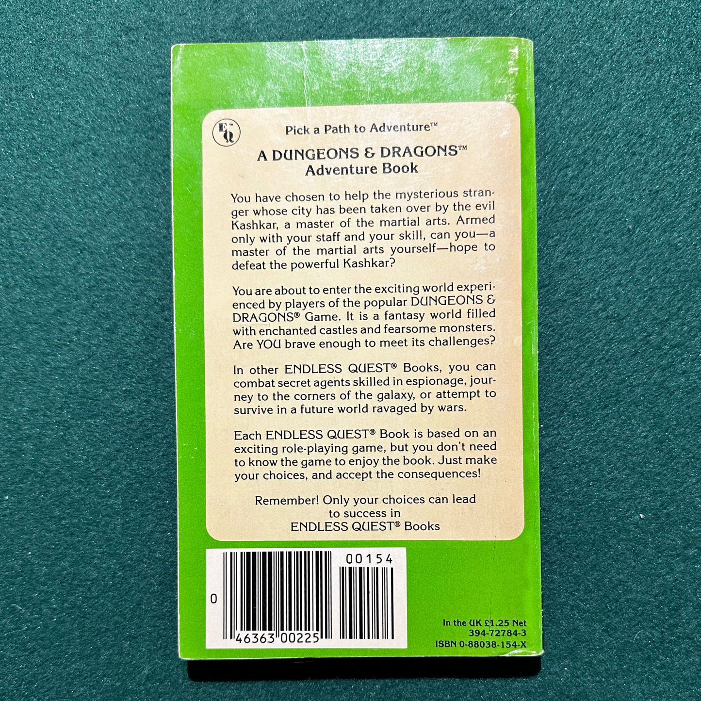 Vintage Fantasy Paperback: Chris Martindale - Endless Quest - Duel of the Masters FIRST PRINTING