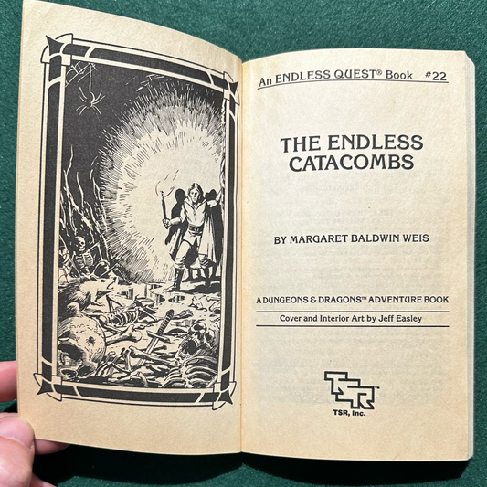 Vintage Fantasy Paperback: Margaret Baldwin Weis - Endless Quest - The Endless Catacombs FIRST PRINTING