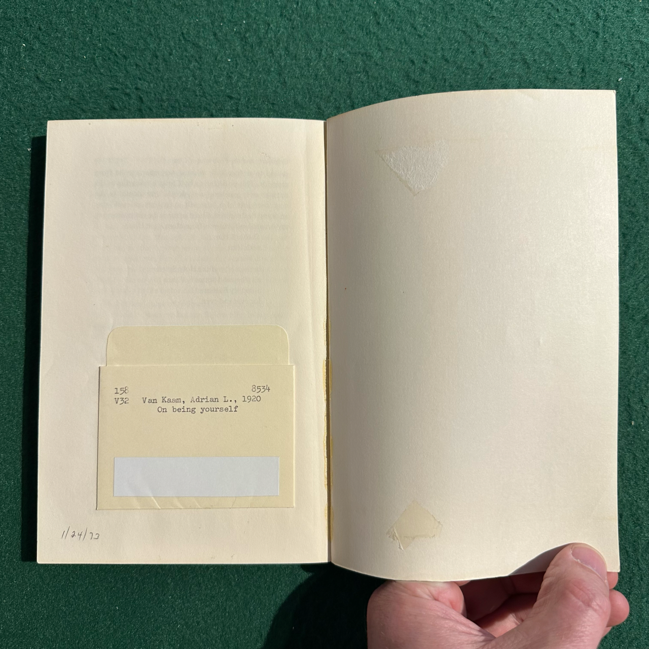 Vintage Non-Fiction Paperback: Adrian Van Kaam - On Being Yourself
