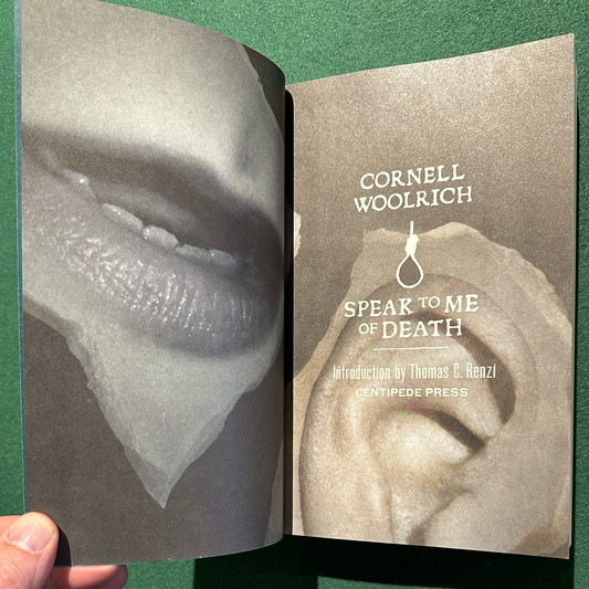 Horror Paperback: Cornell Woolrich - Speak to Me of Death