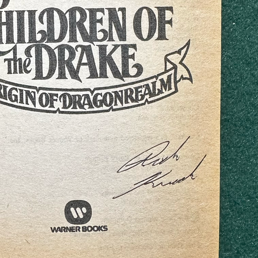 Vintage Fantasy Paperback: Richard A Knack - Children of the Dragon SIGNED SECOND PRINT