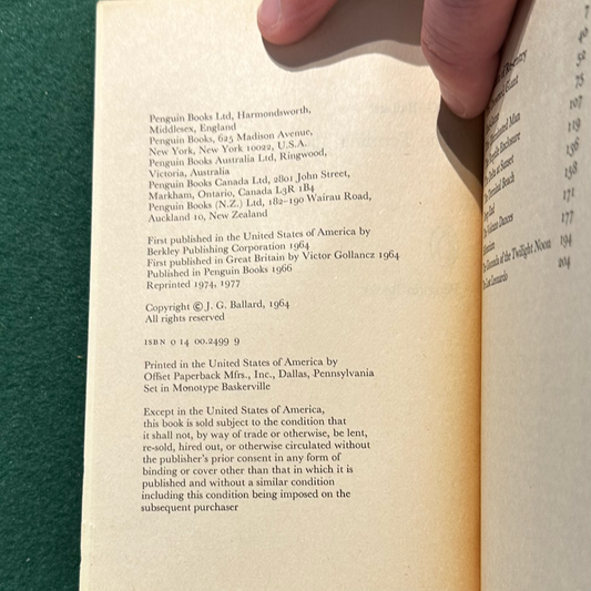 Vintage Sci-Fi Paperback: J G Ballard - The Terminal Beach - David Pelham Cover