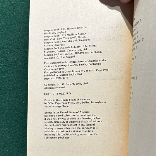 Vintage Sci-Fi Paperback: J G Ballard - The Drought - David Pelham Cover