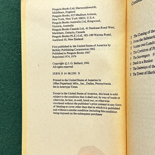 Vintage Sci-Fi Paperback: J G Ballard - The Wind From Nowhere - David Pelham Cover