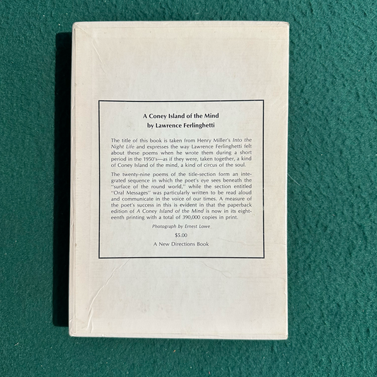Vintage Poetry Hardback: Lawrence Ferlinghetti - A Coney Island of the Mind FIRST CLOTH-BOUND EDITION