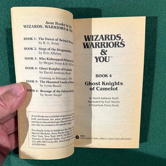 Vintage Fantasy Paperback: David Anthony Kraft - Wizards, Warriors & You, Book 4: Ghost Knights of Camelot FIRST PRINT