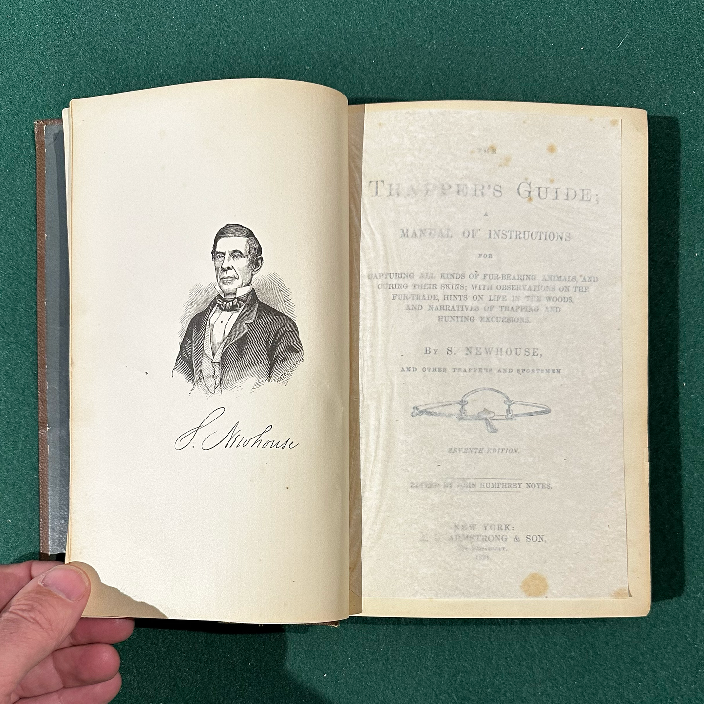 Antique Non-Fiction Hardback: S Newhouse - The Trapper's Guide SEVENTH EDITION 1881