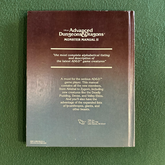 Vintage Advanced Dungeons & Dragons 1e: Monster Manual II