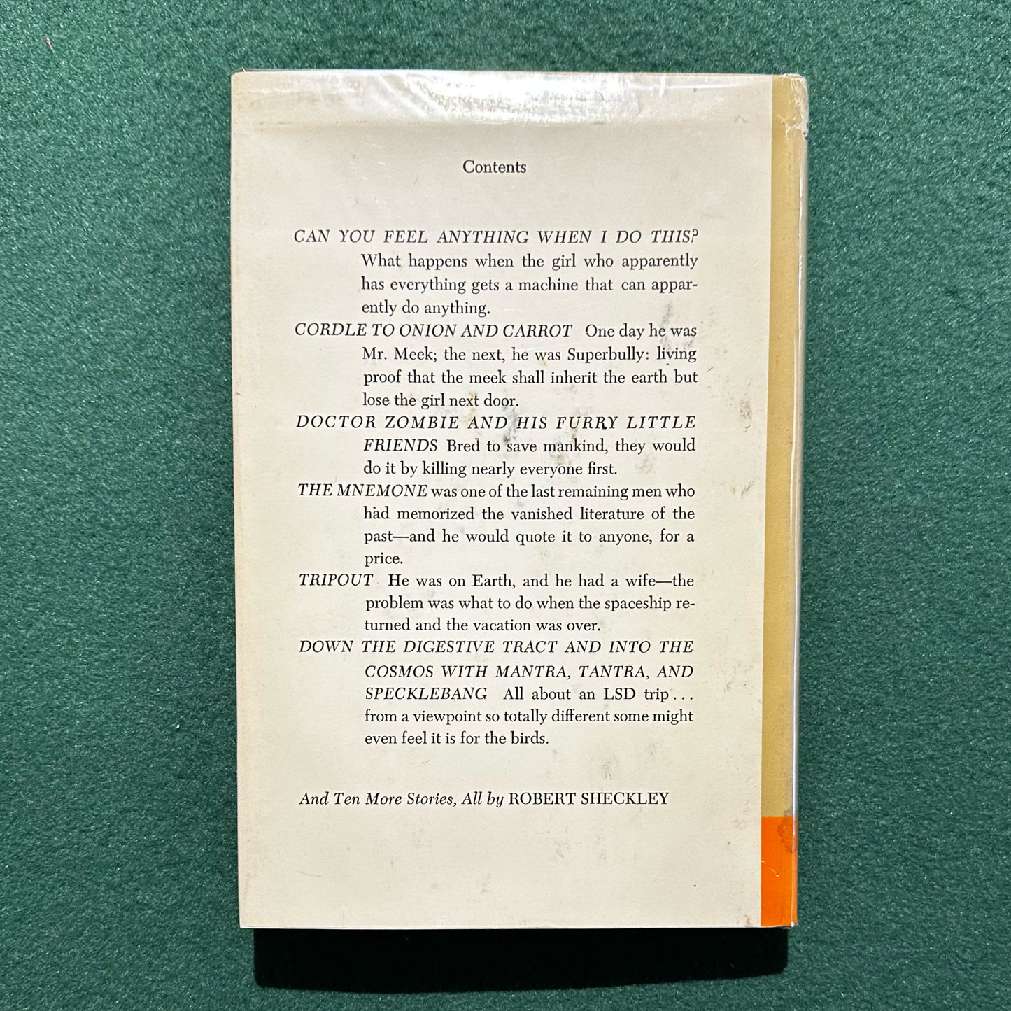 Vintage Sci-fi Hardback: Robert Sheckley - Can You Feel Anything When I Do This? BCE
