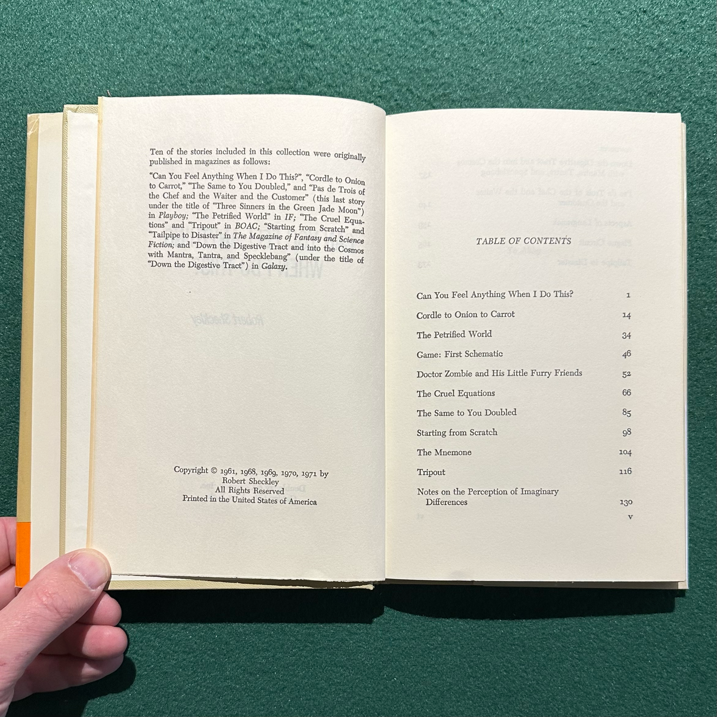 Vintage Sci-fi Hardback: Robert Sheckley - Can You Feel Anything When I Do This? BCE
