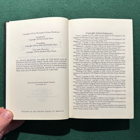 Vintage Sci-fi Hardback: Zenna Henderson - Ingathering: The Complete People Stories FIRST EDITION