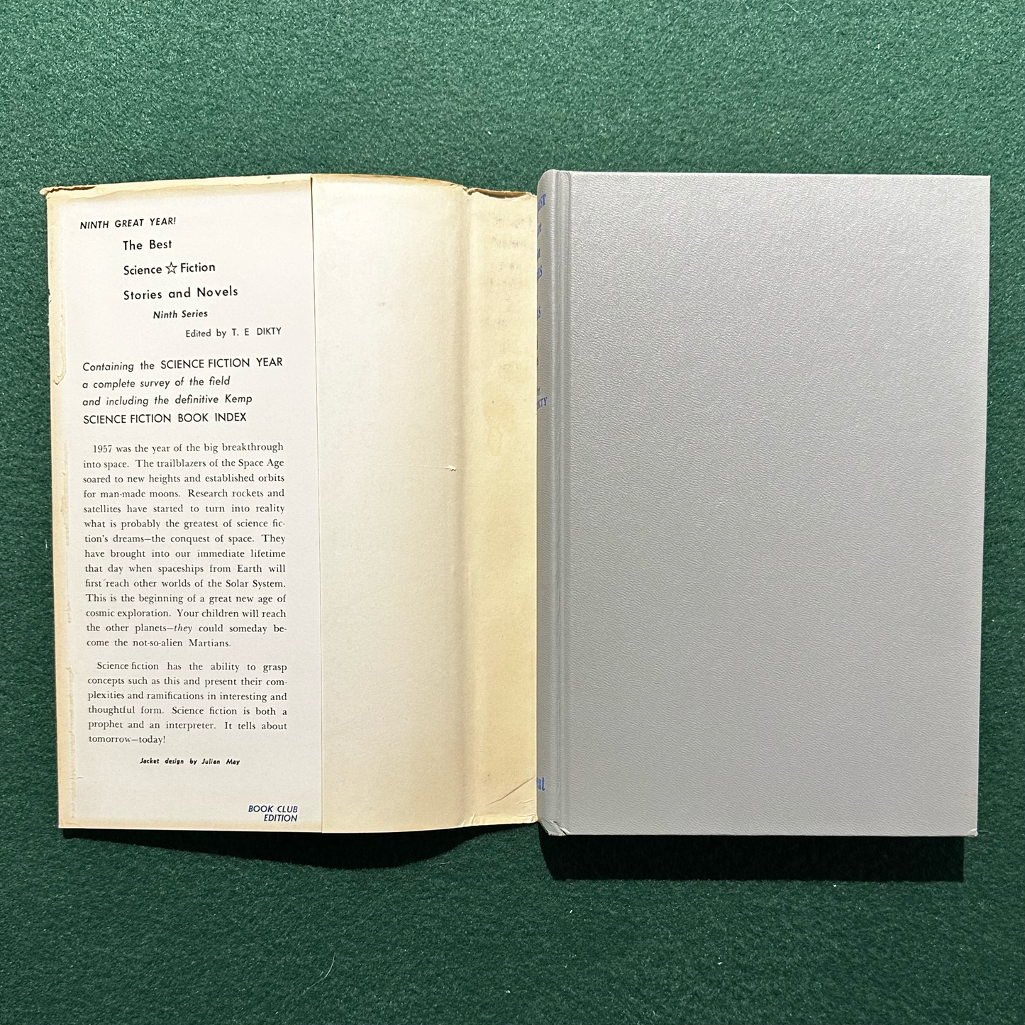 Vintage Sci-fi Hardback: The Best Science Fiction Stories and Novels, Ninth Series, Edited by T E Dikty BCE