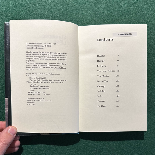 Vintage Sci-fi Hardback: Stanislaw Lem - Peace on Earth FIRST EDITION