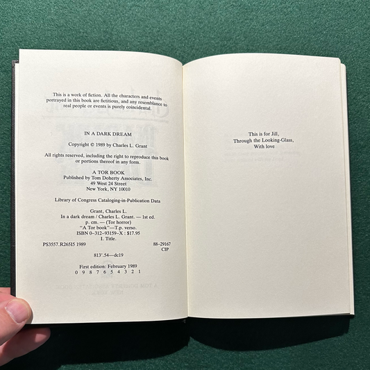 Vintage Horror Hardback: Charles L Grant - In a Dark Dream FIRST EDITION/PRINTING