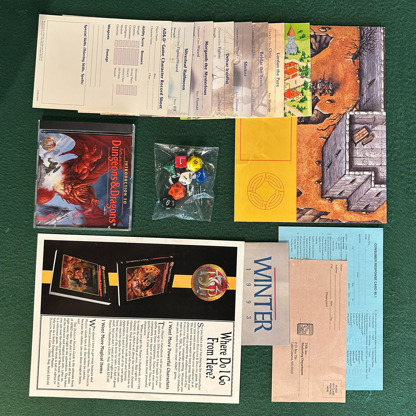 Vintage Advanced Dungeons & Dragons: Introduction to Dungeons & Dragons Box Set NO MINIS